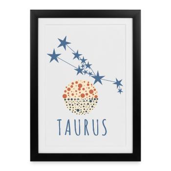 La constellation du Taureau - Affiche encadrée (27 × 37 cm) - noir - Devant