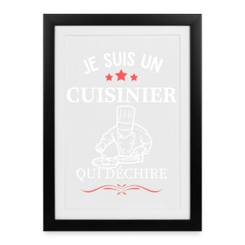 Cook Who Tears - Framed poster (27 × 37 cm) - black - Front
