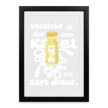 Drôle de dicton d’électricien - Affiche encadrée (27 × 37 cm) - noir - Devant