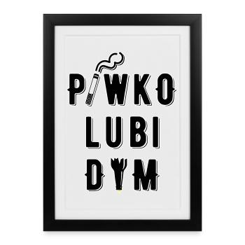 Beer likes smoke - Framed poster (27 × 37 cm) - black - Front