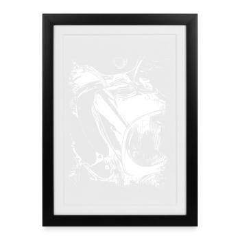 Two-stroke legend black and white - Framed poster (27 × 37 cm) - black - Front