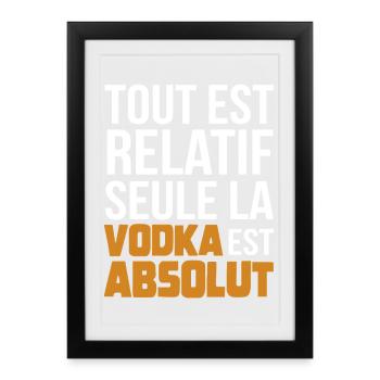 Funny quote about vodka - Framed poster (27 × 37 cm) - black - Front