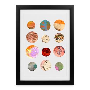 Marbles and planets - Framed poster (27 × 37 cm) - black - Front