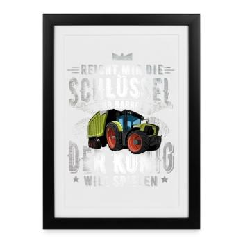 Landwirt - Gerahmtes Poster (27 × 37 cm) - Schwarz - Vorne