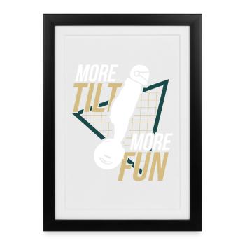 Plus d’inclinaison, plus de plaisir - Conception de monocycle électrique - Affiche encadrée (27 × 37 cm) - noir - Devant