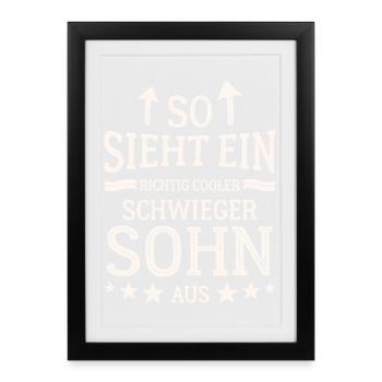 Voici à quoi ressemble un gendre vraiment cool - Affiche encadrée (27 × 37 cm) - noir - Devant