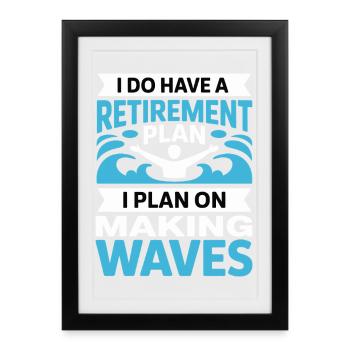 Plan de retraite : faire sensation - Affiche encadrée (27 × 37 cm) - noir - Devant