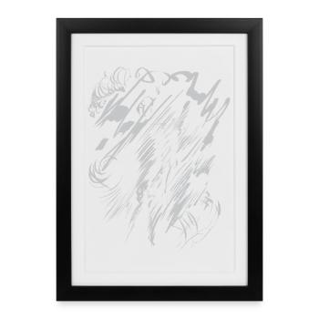 Abstract Art Background - Grey - Framed poster (27 × 37 cm) - black - Front