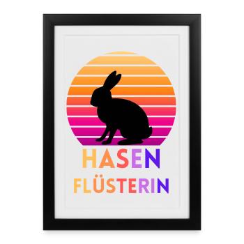 Le Chuchoteur de Lapins - Affiche encadrée (27 × 37 cm) - noir - Devant