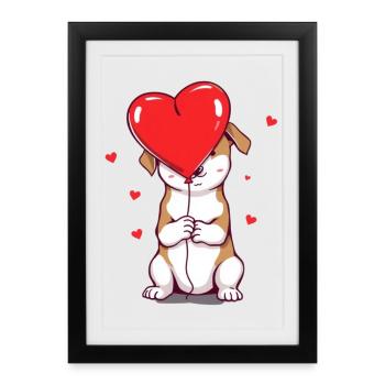 Cadeau pour la fête des mères : Idée de cadeau pour la fête des mères - Affiche encadrée (27 × 37 cm) - noir - Devant