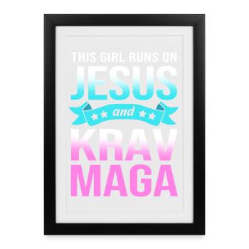 Krav Maga - Affiche encadrée (27 × 37 cm) - noir - Devant
