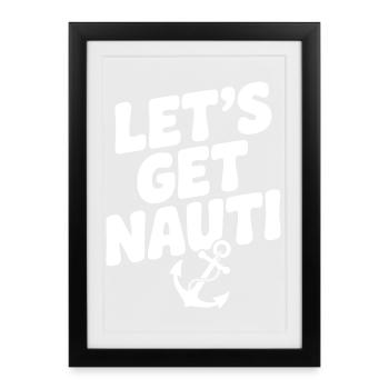 Allons chercher Nauti - Affiche encadrée (27 × 37 cm) - noir - Devant