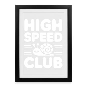 Turbo Snail Fun - Affiche encadrée (27 × 37 cm) - noir - Devant