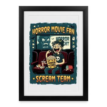Équipe Scream des fans de films d’horreur - Affiche encadrée (27 × 37 cm) - noir - Devant