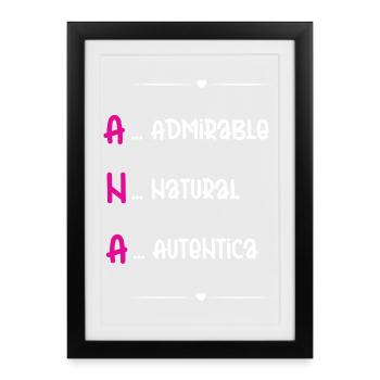 Personalized Gift Ana - Framed poster (27 × 37 cm) - black - Front