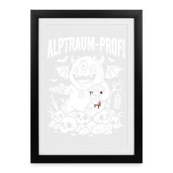 Conception minimaliste d’horreur Blood Drop - Affiche encadrée (27 × 37 cm) - noir - Devant