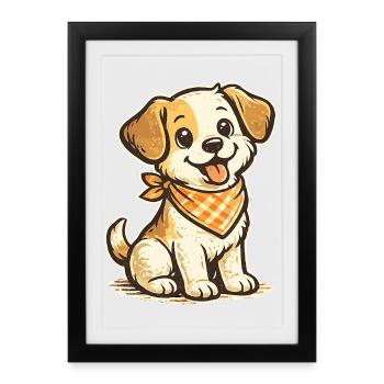 canine - Affiche encadrée (27 × 37 cm) - noir - Devant