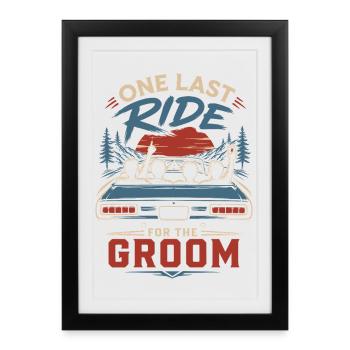 Un dernier tour pour le marié - Affiche encadrée (27 × 37 cm) - noir - Devant