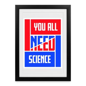 Vous avez besoin de science, de nerds drôles de science - Affiche encadrée (27 × 37 cm) - noir - Devant
