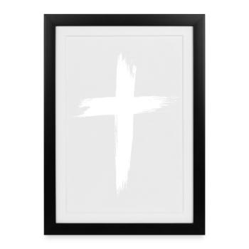 Christian Cross - Framed poster (27 × 37 cm) - black - Front