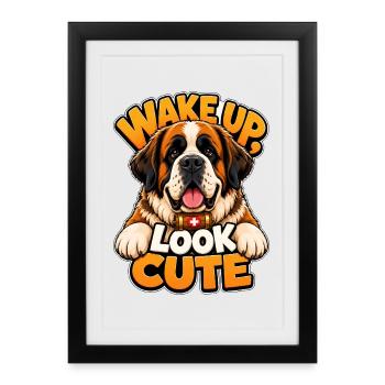 Saint Bernard - Framed poster (27 × 37 cm) - black - Front