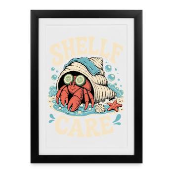 Shelf Care – Wellness Hermit Crab - Framed poster (27 × 37 cm) - black - Front