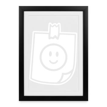 Happy note tape Good mood - Framed poster (27 × 37 cm) - black - Front