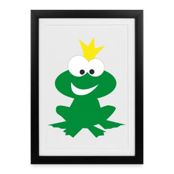 Funny design from the Prince Charming - Framed poster (27 × 37 cm) - black - Front