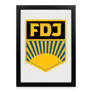 FDJ - Affiche encadrée (27 × 37 cm) - noir - Devant