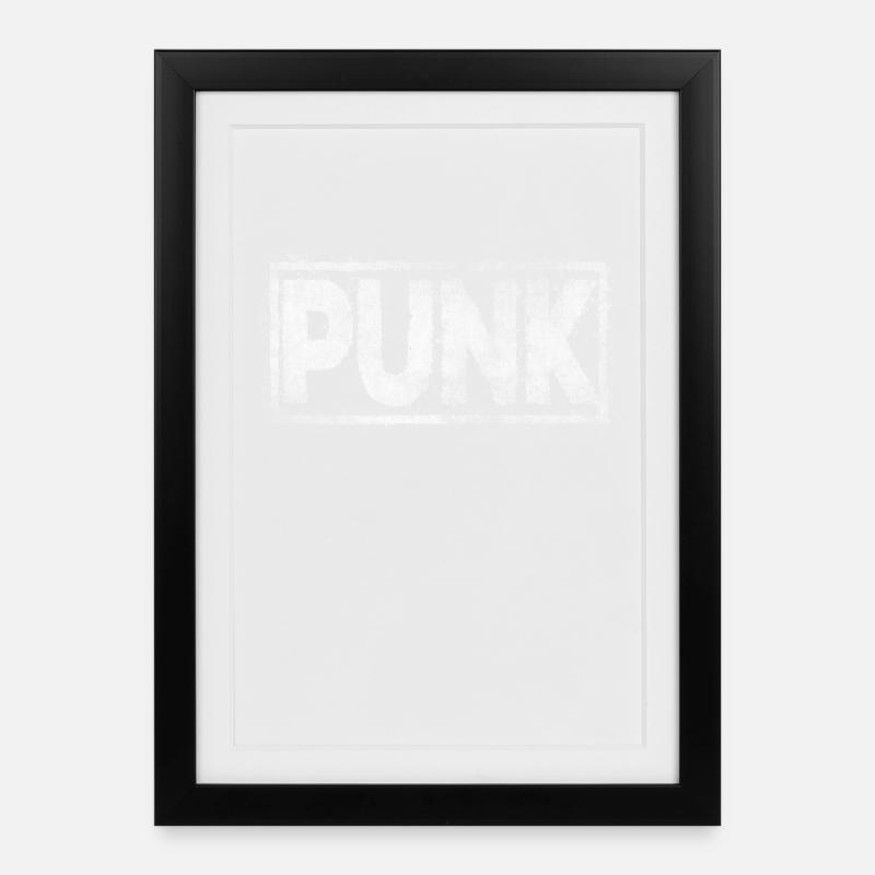 punk - Framed poster (27 × 37 cm) - black