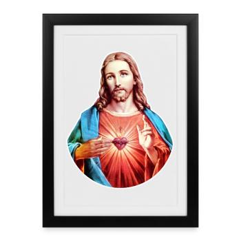 Jésus-Christ | Jésus-Christ | Noël Noël - Affiche encadrée (27 × 37 cm) - noir - Devant