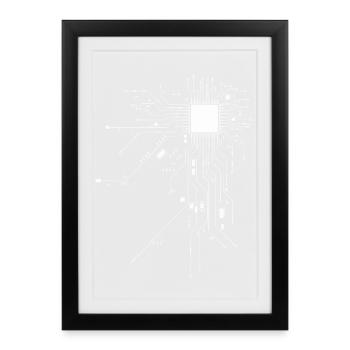 Hackers cybercrime - Framed poster (27 × 37 cm) - black - Front