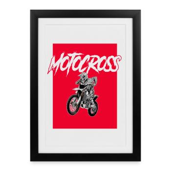 Motocross - Affiche encadrée (27 × 37 cm) - noir - Devant