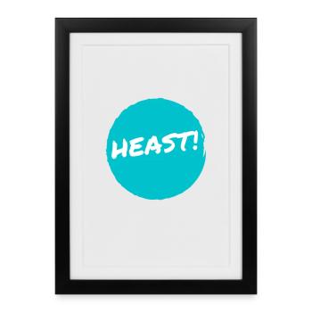 Heast! A l'origine "Entendez-vous?" - Affiche encadrée (27 × 37 cm) - noir - Devant