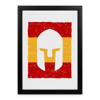 Gladiador Espagne - Drapeau - Affiche encadrée (27 × 37 cm) - noir - Devant