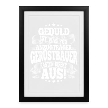 Constructeurs d’échafaudages - Affiche encadrée (27 × 37 cm) - noir - Devant