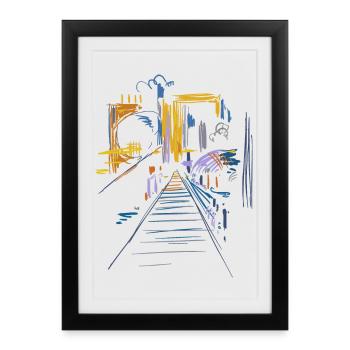 Architecture Abstract - Framed poster (27 × 37 cm) - black - Front