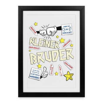 kleiner Bruder - Gerahmtes Poster (27 × 37 cm) - Schwarz - Vorne