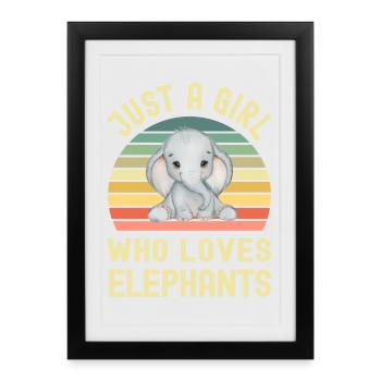 Éléphants éléphants - Affiche encadrée (27 × 37 cm) - noir - Devant