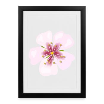 fleurir - Affiche encadrée (27 × 37 cm) - noir - Devant