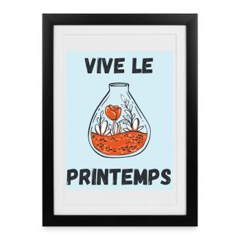 JARDINAGE,RETRAITE,PRINTEMPS,JARDIN,JARDINIER,ETE - Affiche encadrée (27 × 37 cm) - noir - Devant