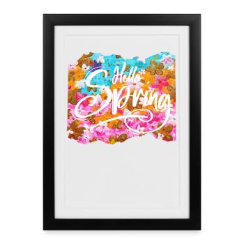 Hello Spring - Frühling - Sonja Ariel von Staden - Gerahmtes Poster (27 × 37 cm) - Schwarz - Vorne