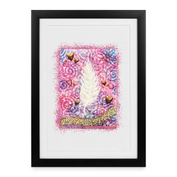 Love Angel Feather Security - Sonja Ariel - Affiche encadrée (27 × 37 cm) - noir - Devant