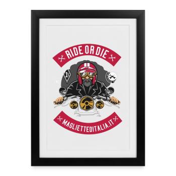 Rouler ou mourir - Affiche encadrée (27 × 37 cm) - noir - Devant