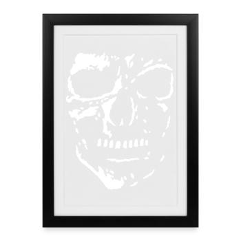 ghostly skull - Framed poster (27 × 37 cm) - black - Front