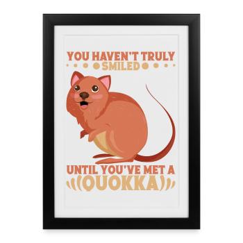 Tu n'as pas encore vraiment souri, Quokka. - Affiche encadrée (27 × 37 cm) - noir - Devant