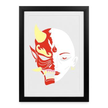 Human or demon? - Framed poster (27 × 37 cm) - black - Front