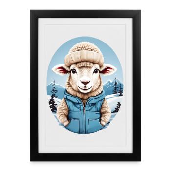 Mouton doux - Affiche encadrée (27 × 37 cm) - noir - Devant