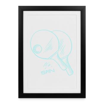 paddle - Framed poster (27 × 37 cm) - black - Front