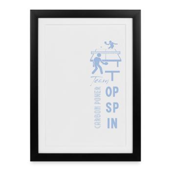 Table Tennis Team Spirit Graphic - Framed poster (27 × 37 cm) - black - Front